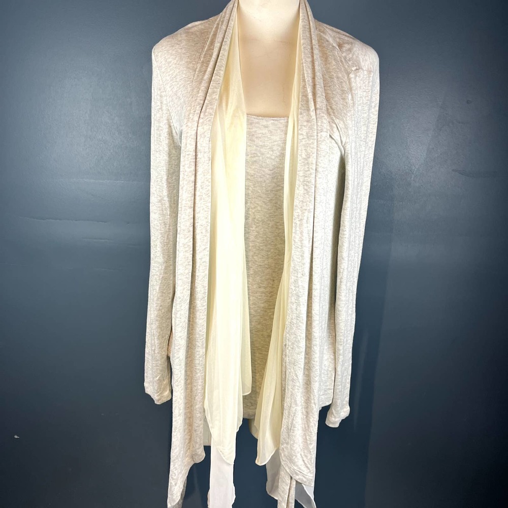 Cabi Dream Waterfall Cardigan and Tank - M
